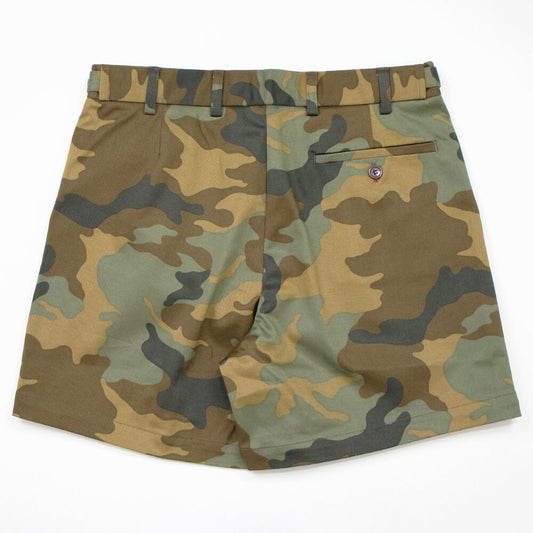 dotBravo（ドットブラーボ）Inghilterra Militare イギリス軍 プリーツ入り コットン ショート パンツ【カモフラ】国内正規品