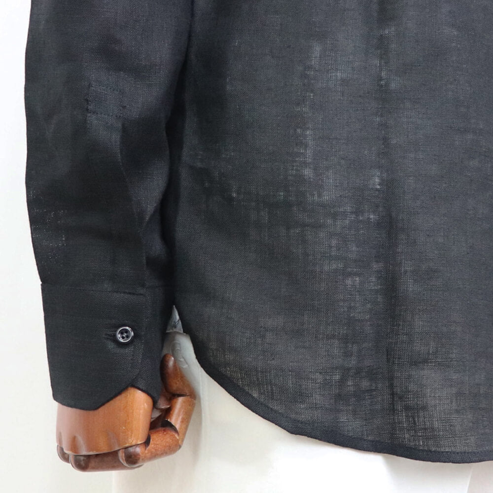 Massimo d' Augusto（マッシモ ダウグスト）イタリアンカラーシャツ【ブラック】国内正規品