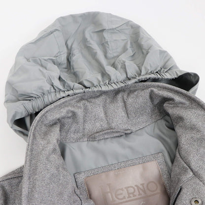 HERNO（ヘルノ）M65 ストレッチスエード ブルゾン【メランジグレー】国内正規品