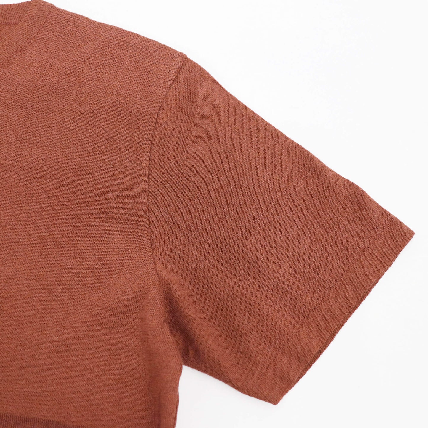Vandori（ヴァンドリ）リネンコットン CHILL レタードTシャツ【テラコッタ】国内正規品