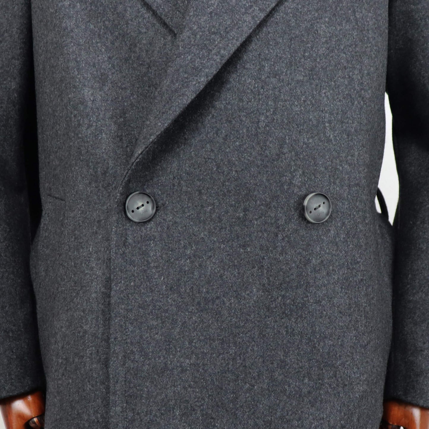 hevo（イーヴォ）BRINDISI ブリンディジ ダブルブレスト ベルテッド ウール コート【チャコールグレー】国内正規品