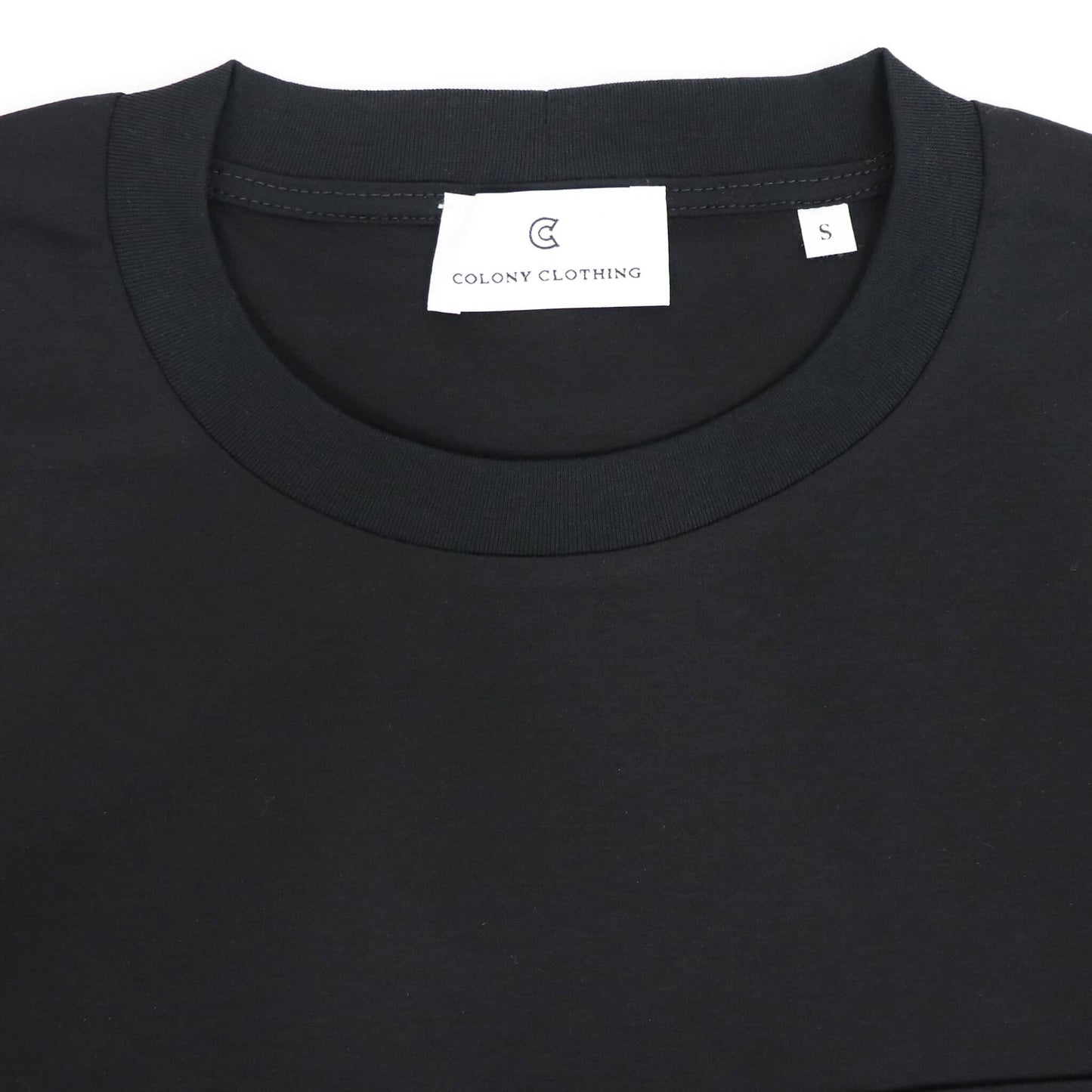 COLONY CLOTHING（コロニークロージング）クルーネック ポケット コットンTシャツ【ブラック】国内正規品