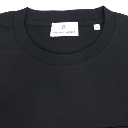 COLONY CLOTHING（コロニークロージング）クルーネック ポケット コットンTシャツ【ブラック】国内正規品