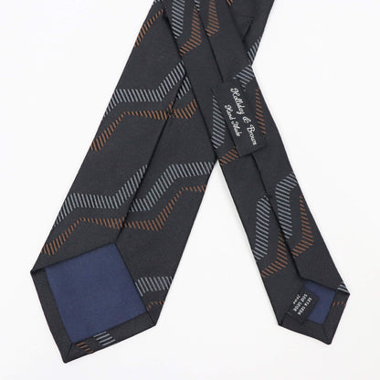 HOLLIDAY&BROWN（ホリデーアンドブラウン）ハンドメイド シルク タイ【ブラック】国内正規品