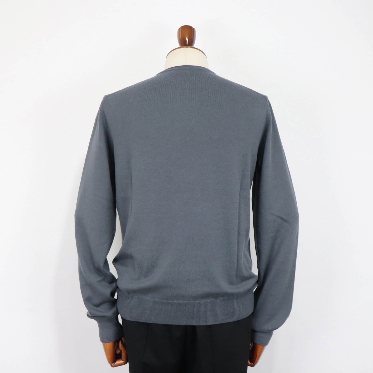 GRAN SASSO（グランサッソ）12ゲージ コットンクルーネックニット ロングスリーブ 長袖【スチールグレー】国内正規品