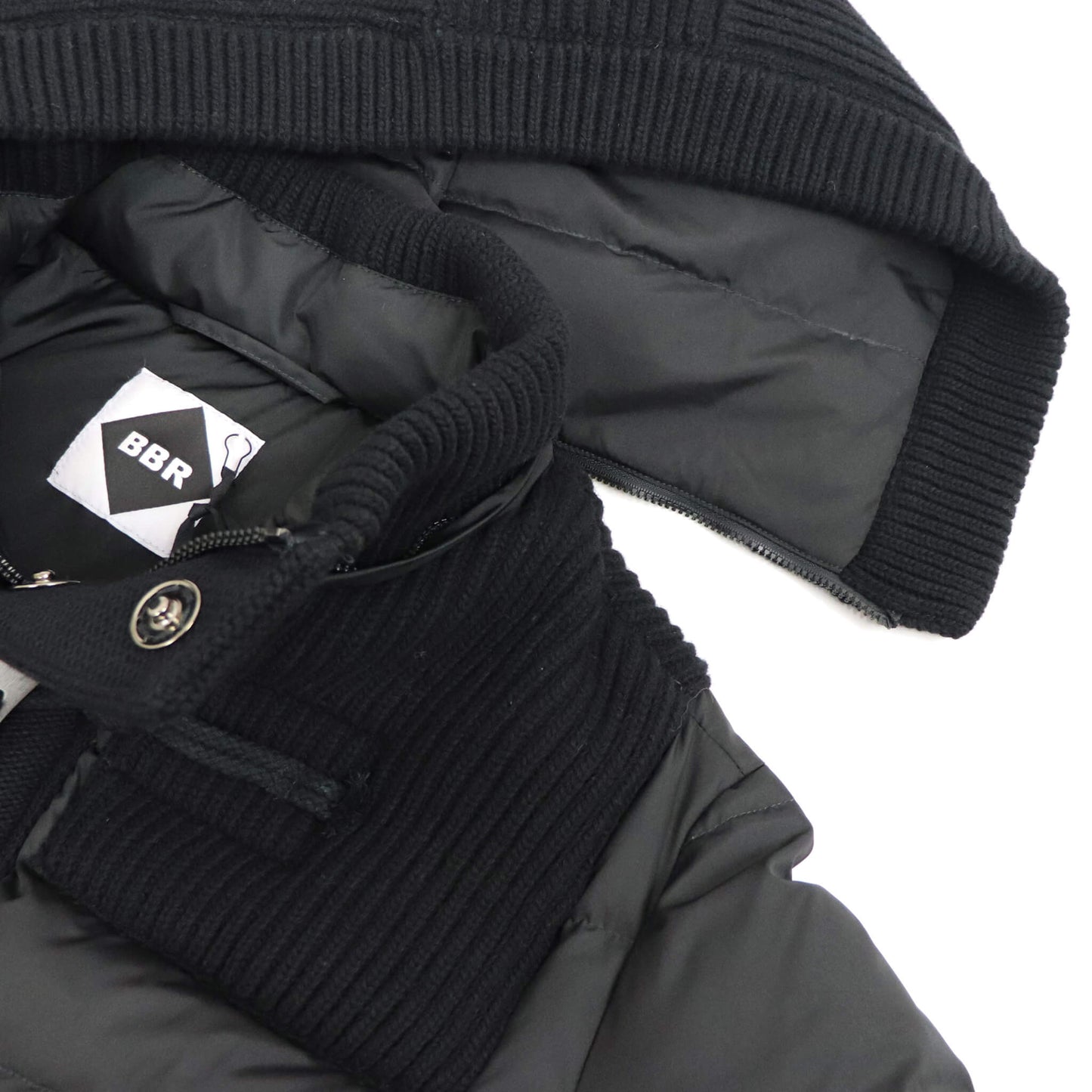 BBR（ビービーアール）ニットダッフル ダウンブルゾン【ブラック】国内正規品