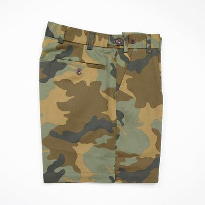 dotBravo（ドットブラーボ）Inghilterra Militare イギリス軍 プリーツ入り コットン ショート パンツ【カモフラ】国内正規品