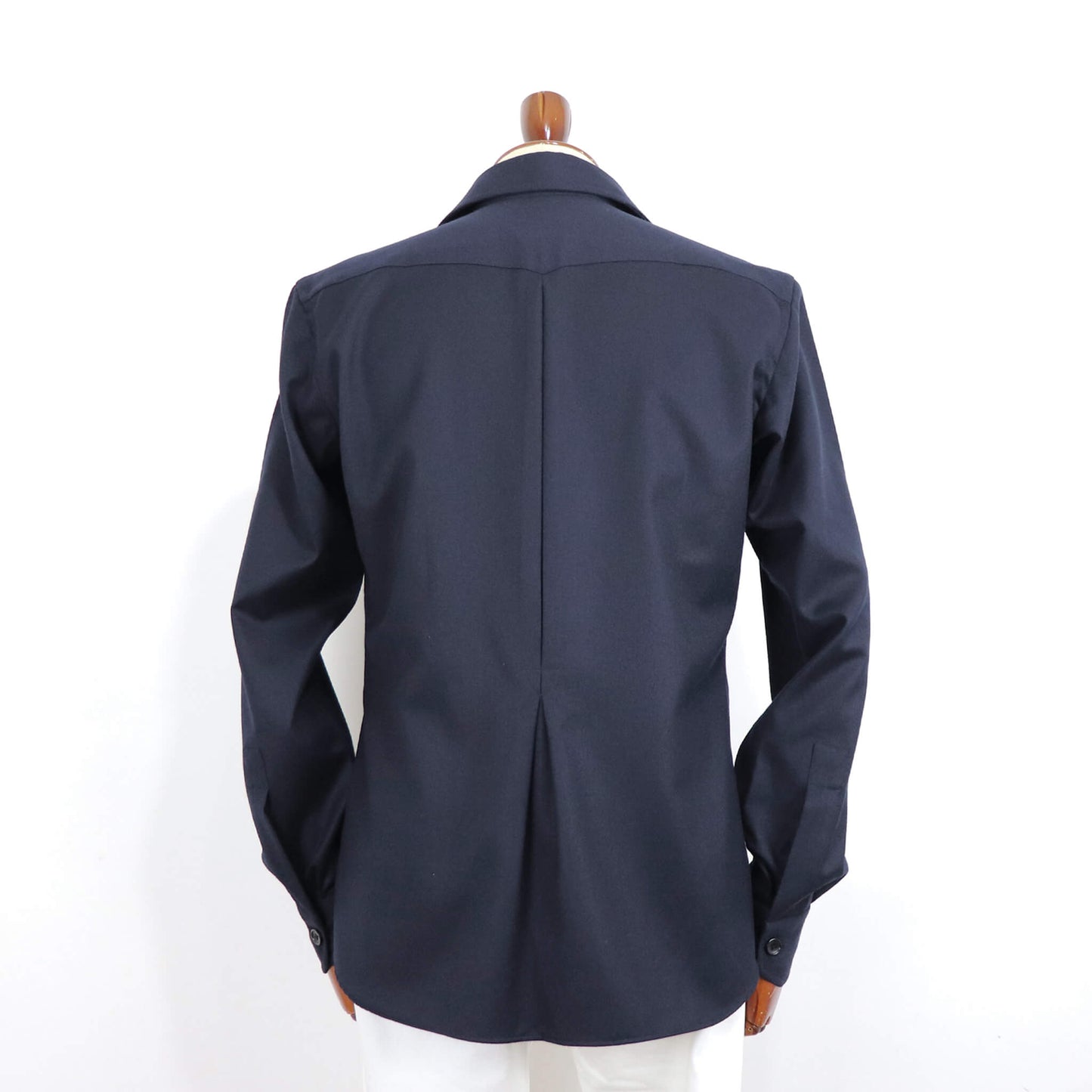 Errico Formicola（エリコ フォルミコラ）ウールカシミヤストレッチ ジャンニシャツ【ネイビー】国内正規品