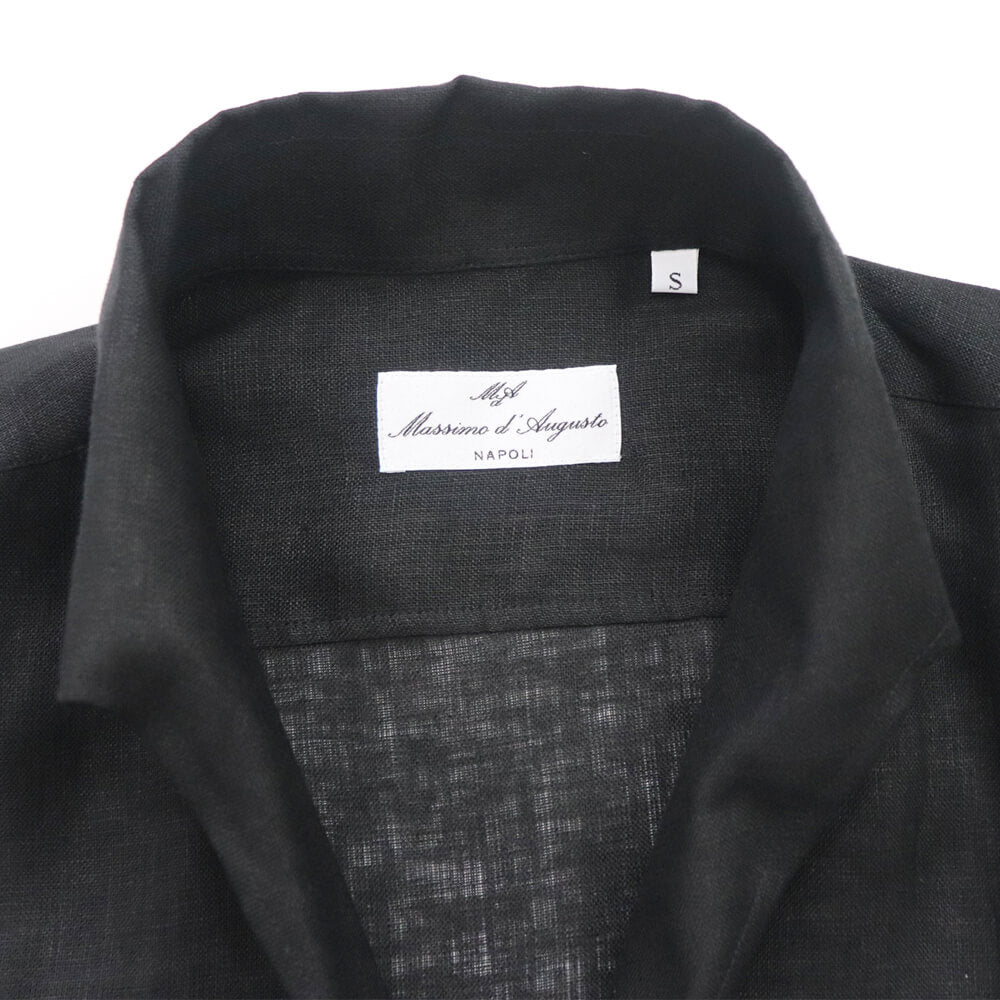Massimo d' Augusto（マッシモ ダウグスト）イタリアンカラーシャツ【ブラック】国内正規品