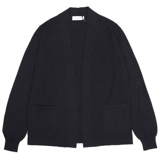 GRAN SASSO（グランサッソ）ボタンレスカーディガン コットン【ブラック】国内正規品