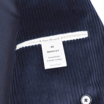 Errico Formicola（エリコ フォルミコラ）MARCO DP 太畝コーデュロイダブルジャケット【ネイビー】国内正規品