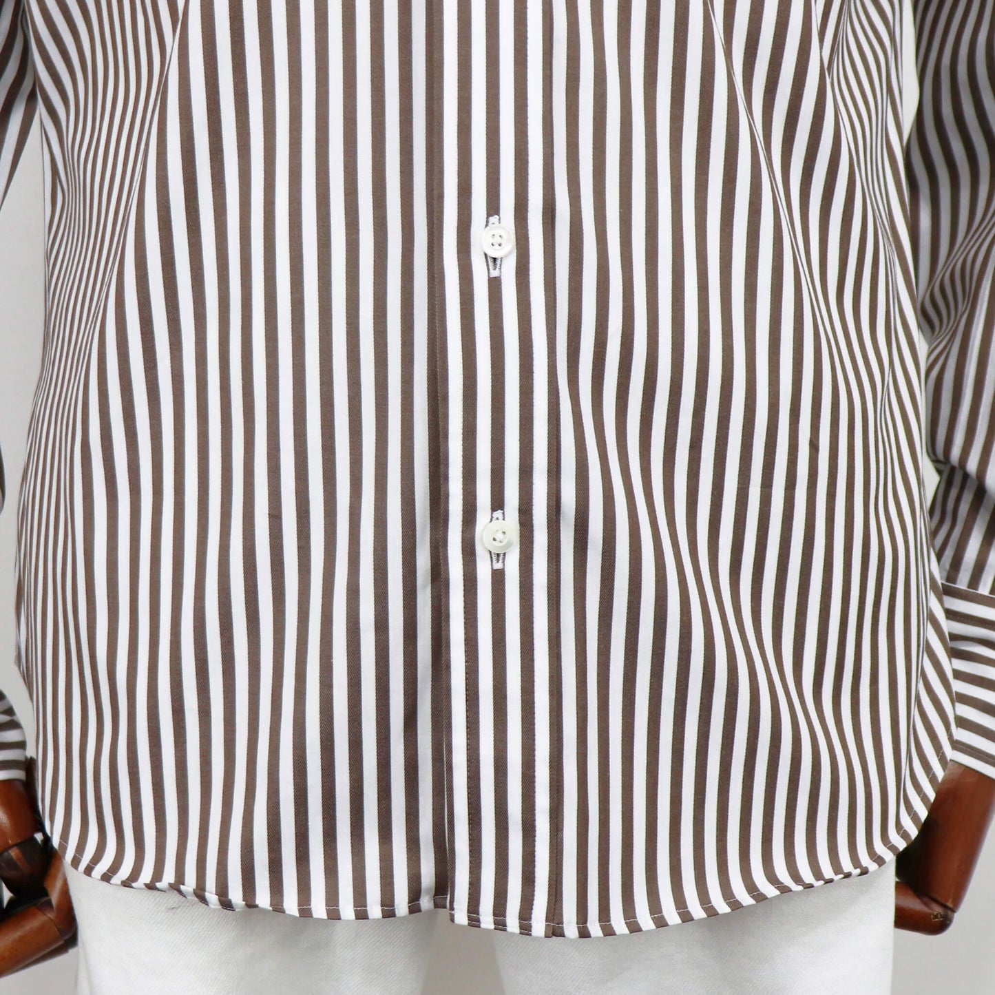Giotto（ジオット）ストライプ ボタンダウン シャツ【ブラウン】国内正規品