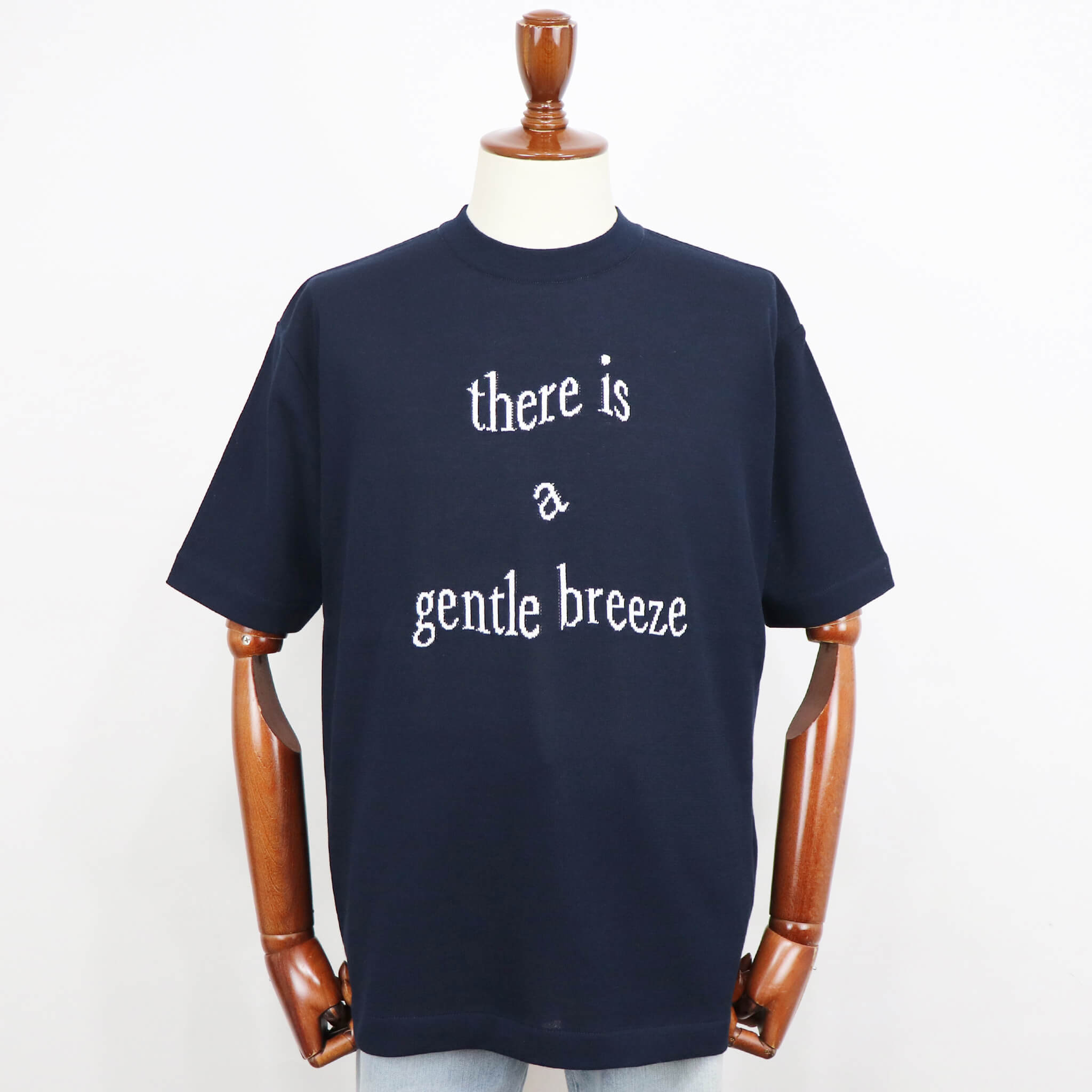 Vandori レタードドレスニットTシャツ ネイビー Vandori（ヴァンドリ）レタード ドレスニットTシャツ【ネイビー