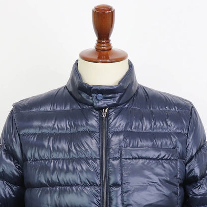 HERNO（ヘルノ）Resort ライダース ナイロン ウルトラライト ダウンブルゾン【ネイビー】国内正規品
