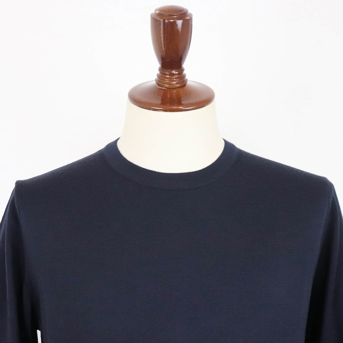 nomiamo（ノミアモ）定番 クルーネック ニット 33ゲージ【ダークネイビー】国内正規品