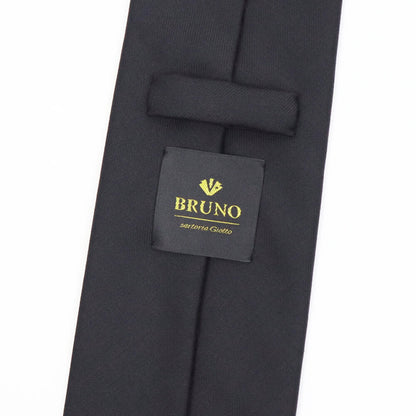 BRUNO（ブルーノ）スフォデラートトレピエゲ ウールタイ TRABALDO TOGNA トラバルド トーニャ 生地使用 トレピエゲ 三つ折り ウール ネクタイ【ブラック】正規販売店