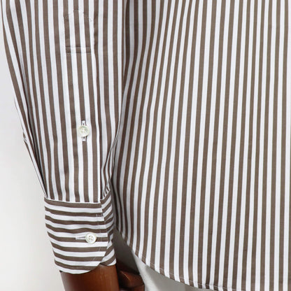 Giotto（ジオット）ストライプ ボタンダウン シャツ【ブラウン】国内正規品