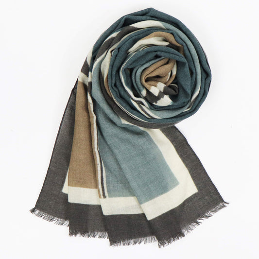 GIERRE MILANO（ジエレ ミラノ）ウールストール【ブラウン×グリーン】国内正規品