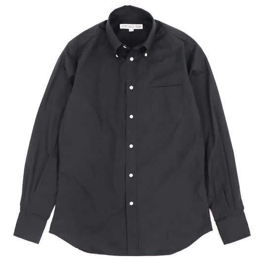INDIVIDUALIZED SHIRTS（インディヴィジュアライズド シャツ）Giotto 別注 STANDARD FIT スタンダードフィット ボタンダウン コットンシャツ ナチュラルストレッチ【ブラック】国内正規品