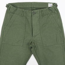 画像をギャラリービューアに読み込む, orSlow（オアスロウ）SLIM FIT FATIGUE PANTS スリム フィット ファティーグ パンツ【グリーン】国内正規品
