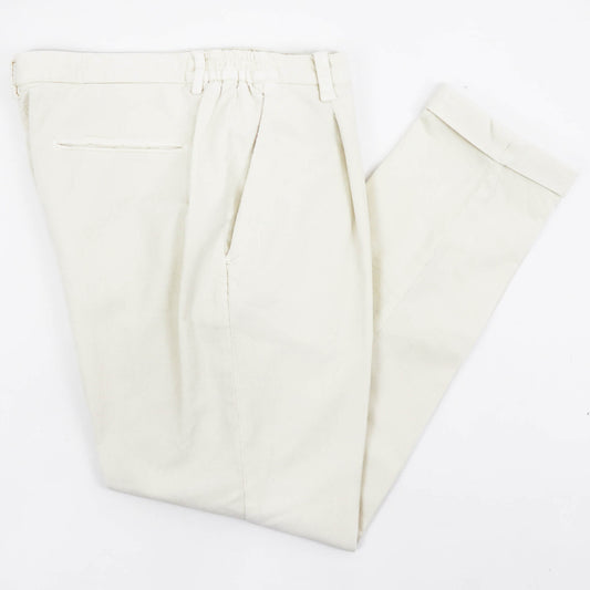 DEVORE（デヴォレ）細畝コーデュロイ コットンストレッチパンツ【オフホワイト】国内正規品