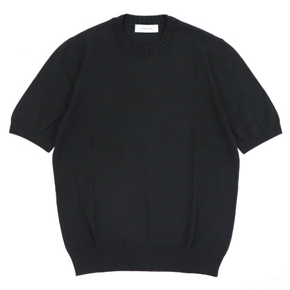 GRAN SASSO（グランサッソ）リブニットTシャツ コットン【ブラック】国内正規品