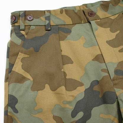 dotBravo（ドットブラーボ）Inghilterra Militare イギリス軍 プリーツ入り コットン ショート パンツ【カモフラ】国内正規品