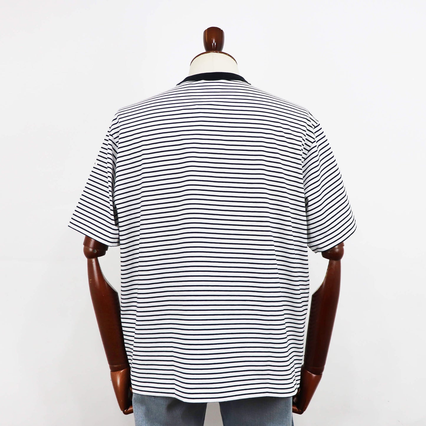 ORCIVAL（オーシバル）コットン ストレッチ クルーネック 半袖Tシャツ【ホワイト×ブラック】国内正規品