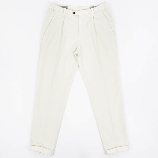 DEVORE（デヴォレ）細畝コーデュロイ コットンストレッチパンツ【オフホワイト】国内正規品