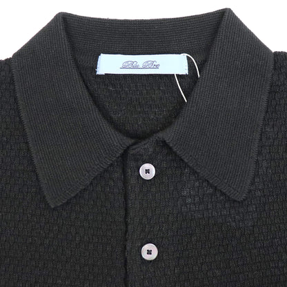 Blu Bre（ブルブレ）リネンシルク ポロシャツ【ブラック】国内正規品