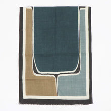 画像をギャラリービューアに読み込む, GIERRE MILANO（ジエレ ミラノ）ウールストール【ブラウン×グリーン】国内正規品
