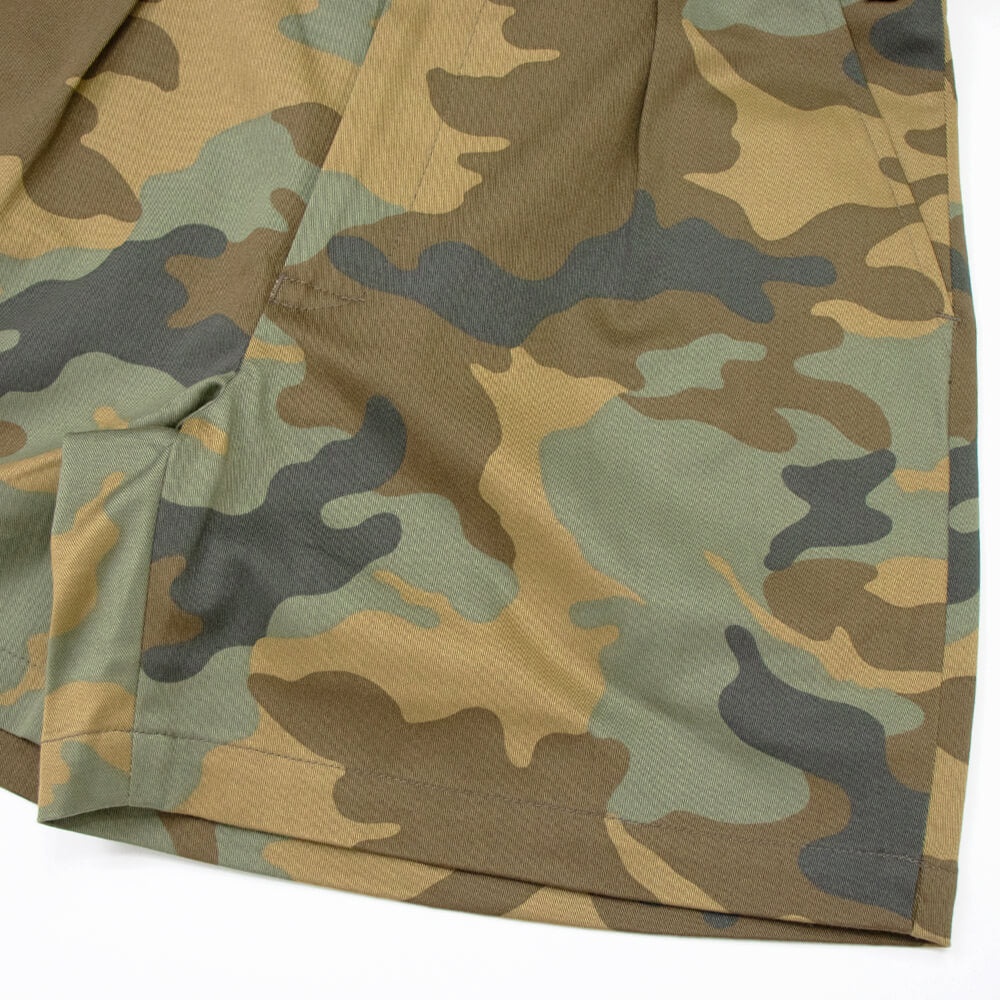 dotBravo（ドットブラーボ）Inghilterra Militare イギリス軍 プリーツ入り コットン ショート パンツ【カモフラ】国内正規品