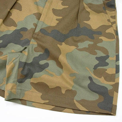 dotBravo（ドットブラーボ）Inghilterra Militare イギリス軍 プリーツ入り コットン ショート パンツ【カモフラ】国内正規品