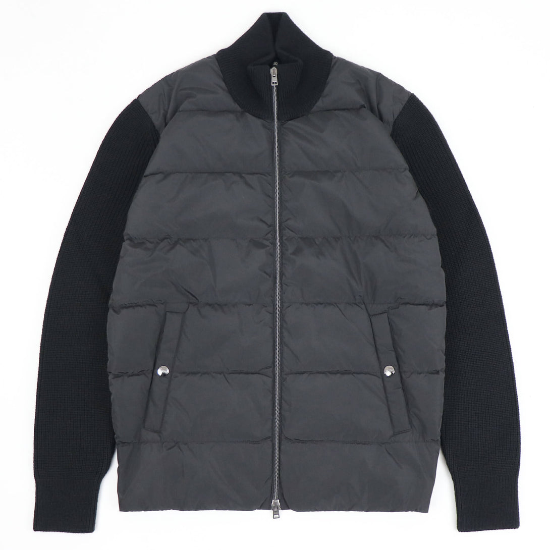 HERNO（ヘルノ）ダウンニットコンビブルゾン【ブラック】国内正規品