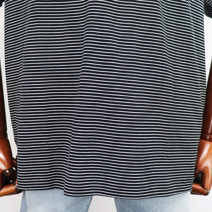 handvaerk（ハンドバーク）クルーネック ポケット付き ボーダーTシャツ【ブラック×ホワイト】国内正規品