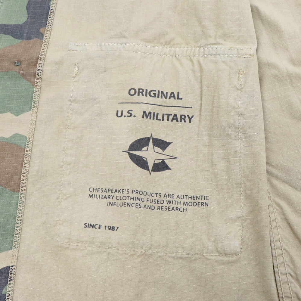 CHESAPEAKE’S（チェサピークス）米軍 BDU WOODLAND CAMO【カモフラージュ】国内正規品