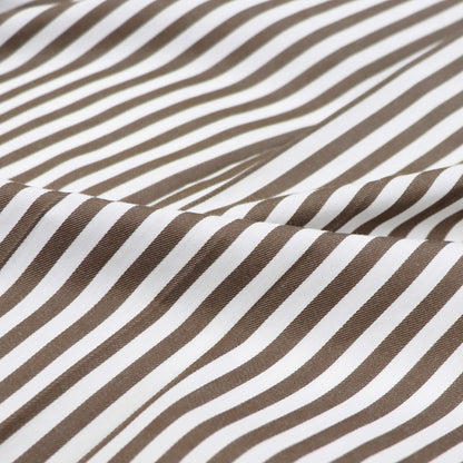 Giotto（ジオット）ストライプ ボタンダウン シャツ【ブラウン】国内正規品