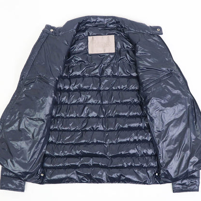 HERNO（ヘルノ）Resort ライダース ナイロン ウルトラライト ダウンブルゾン【ネイビー】国内正規品