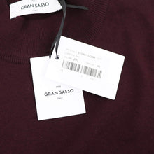画像をギャラリービューアに読み込む, GRAN SASSO（グランサッソ）12ゲージ ウールモックネックニット ロングスリーブ 長袖【ボルドー】国内正規品
