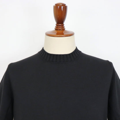 GRAN SASSO（グランサッソ）リブニットTシャツ コットン【ブラック】国内正規品