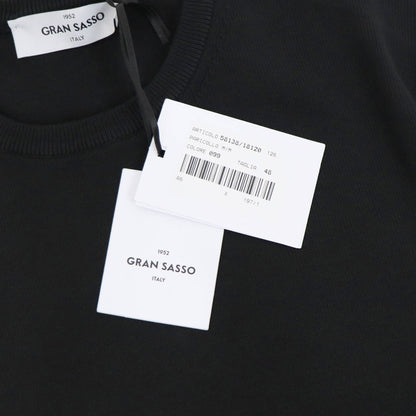 GRAN SASSO（グランサッソ）ソフトコットンニット 12ゲージ【ブラック】国内正規品