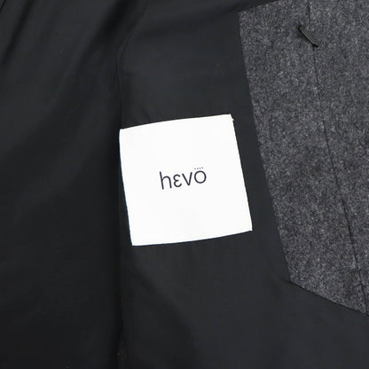 hevo（イーヴォ）BRINDISI ブリンディジ ダブルブレスト ベルテッド ウール コート【チャコールグレー】国内正規品