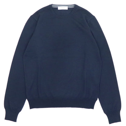 GRAN SASSO（グランサッソ）12ゲージ クルーネックニット【ネイビー】国内正規品