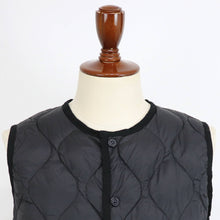 画像をギャラリービューアに読み込む, TAION（タイオン）ミリタリー クルーネック ダウンベスト ソフトシェル【ブラック】国内正規品
