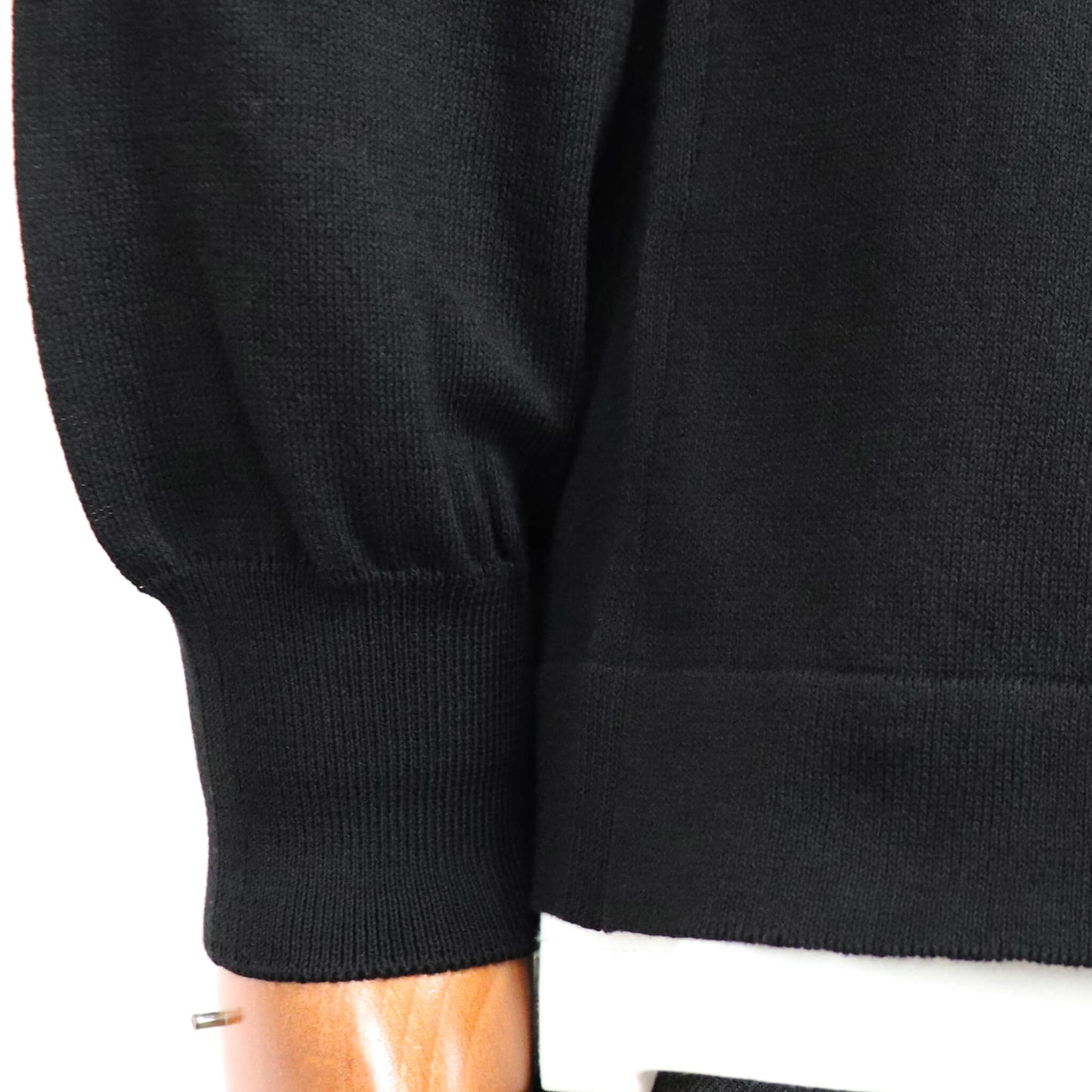 GRAN SASSO（グランサッソ）ボタンレスカーディガン コットン【ブラック】国内正規品