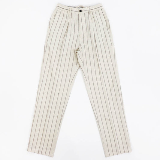 COLONY CLOTHING（コロニークロージング）ワンプリーツイージーパンツ【ライトベージュ×ホワイトストライプ】国内正規品
