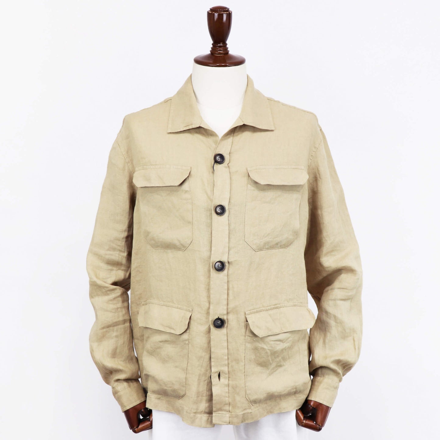 HERNO（ヘルノ）リネン サファリジャケット【ベージュ】国内正規品