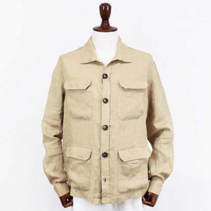 HERNO（ヘルノ）リネン サファリジャケット【ベージュ】国内正規品