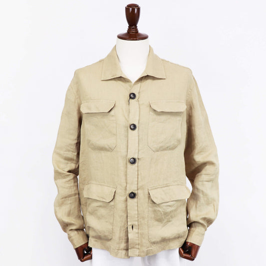 HERNO（ヘルノ）リネン サファリジャケット【ベージュ】国内正規品