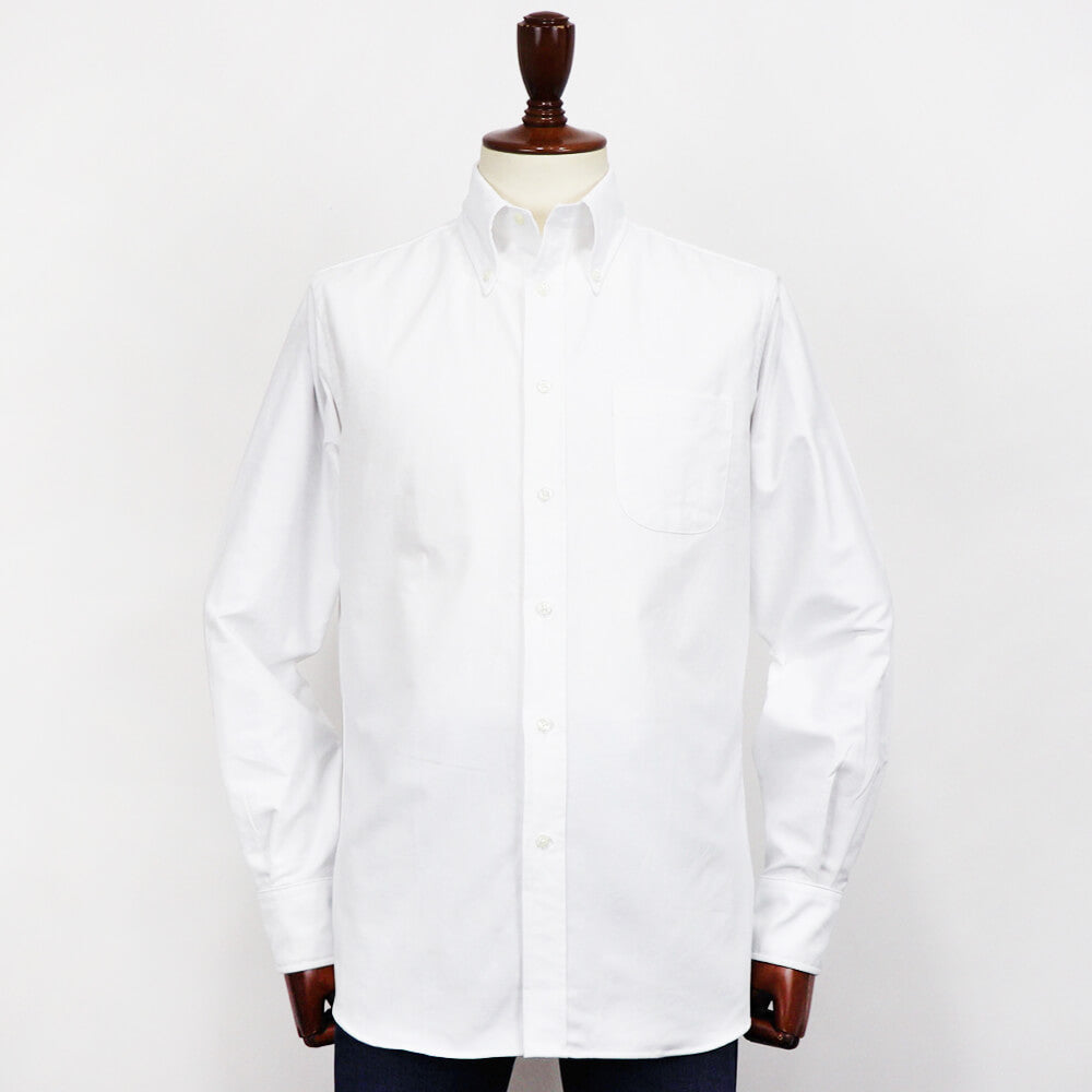 INDIVIDUALIZED SHIRTS（インディヴィジュアライズド シャツ）Giotto 別注 STANDARD FIT スタンダードフィット ボタンダウン コットン ツイル シャツ【ホワイト】国内正規品